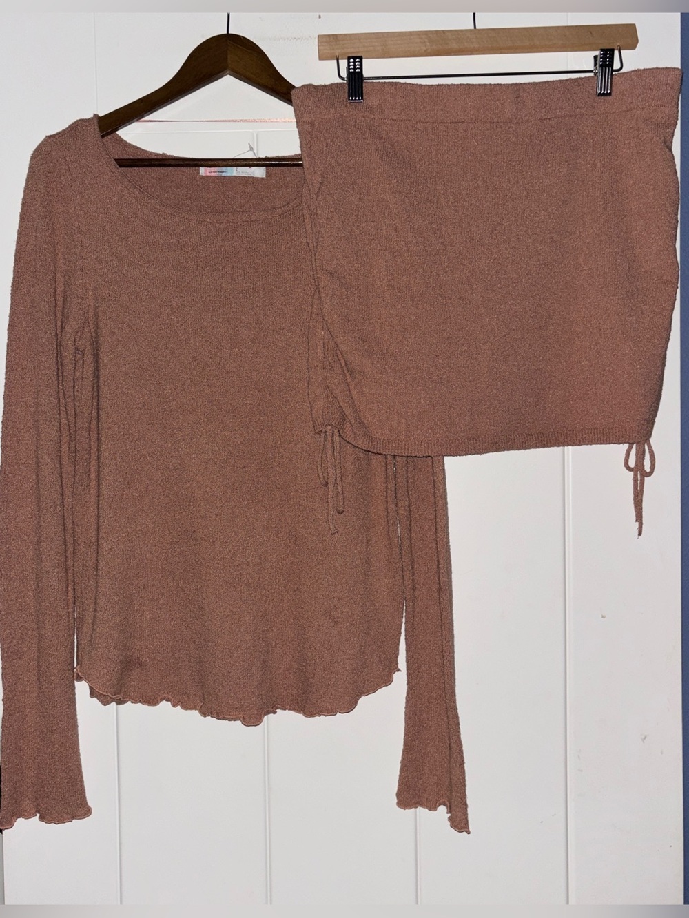 Free People Beach Cabo Sweater Skirt Full Set In Aged Terracotta Women L Coastal